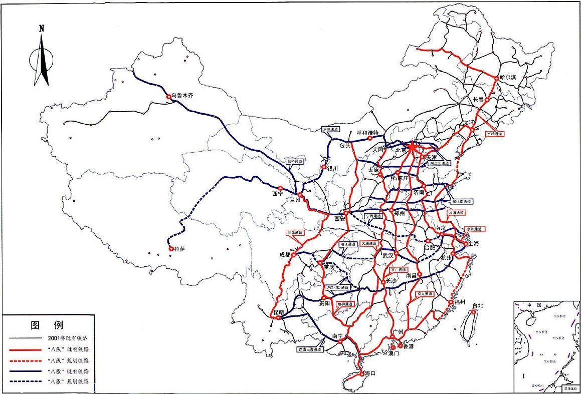 中国高铁八纵八横线路确定,将带动软件定制开发行业发展