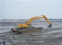 郑州水上挖掘机-河道清淤挖掘机-湿地挖掘机出租