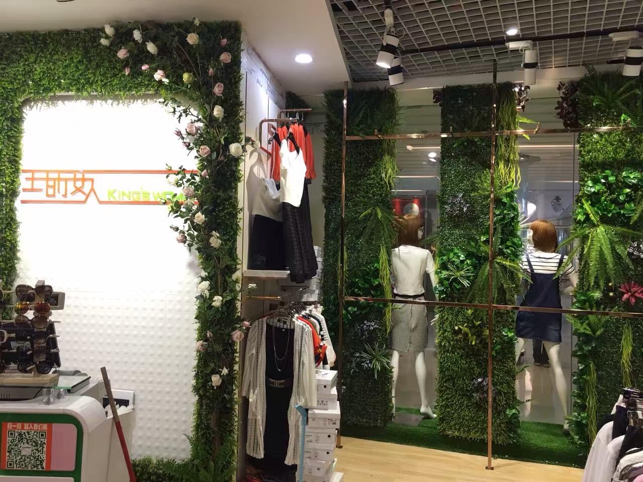 仿真植物墙厂家专业制作仿真绿植墙饰 商场卖场橱窗美晨绿植装饰