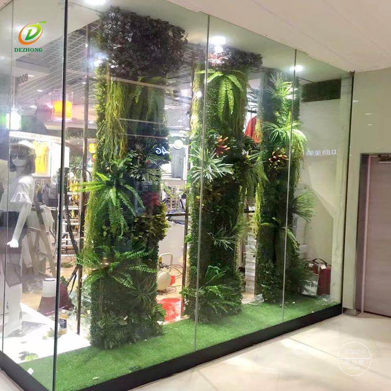 仿真植物墙厂家专业制作仿真绿植墙饰 商场卖场橱窗美晨绿植装饰