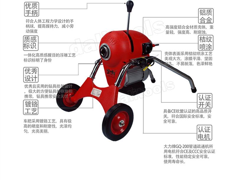 北京大力疏通机200型市政物业专业疏通机